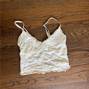 Cream Lace Camisole Top